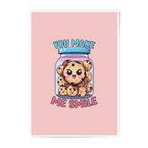 Cute Cookies Jar Photographic Prints, You Make Me Smile, Kawaii Food Art, Sweet Treat Wall Decor, Home Decor, Kitchen Art - Tawshia